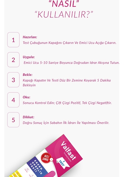 Erken Gebelik Testi Hızlı Hamilelik Testi 2 Adet
