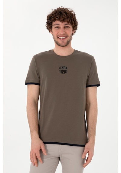 U.S. Polo Assn. Erkek Regular Fit Bisiklet Yaka Vizon Tişört 50306900-VR052