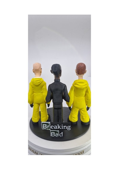 Breaking Bad Özel Tablalı 3 Lü Figür Set 20 Cm Walter White Jesse Pinkman Gustavo Fring