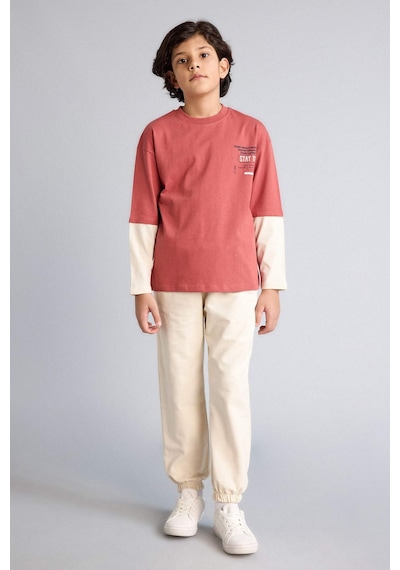 Defacto Tişört Pantolon 2li Takım Erkek Çocuk G9210a826spbr268 Bordo-br268