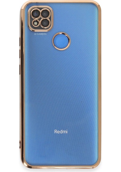 Xiaomi Redmi 9c Kılıf Razer Lensli Silikon - Gold -