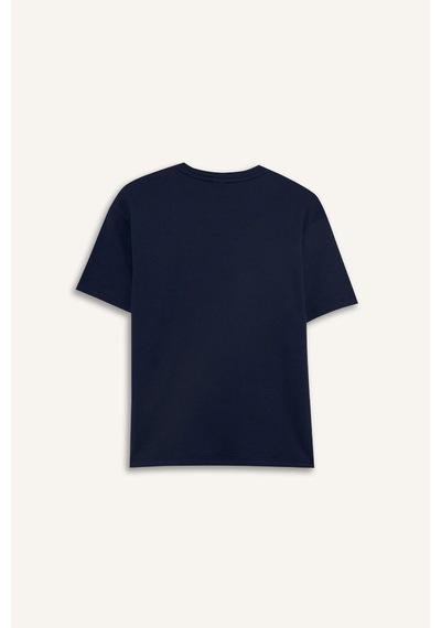 Defacto Oversize Kalın Kumaş Tişört Erkek Çocuk G6486a826smnv31 Lacivert-nv31