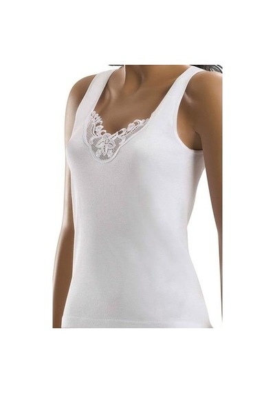 6 Lı Paket Şahin Bayan Ribana Güpürlü Geniş Askılı Atlet 30060