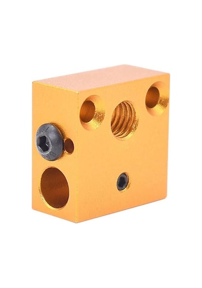 Koodmax 3d Yazıcı Cr10 Isıtıcı Blok Mk7/mk8 Baskı Kafası Bakır Renk Alüminyum Blok