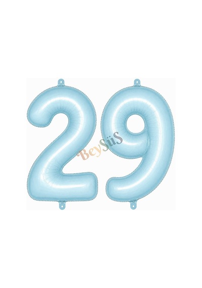 29 Rakam Folyo Balon Mavi Rengi 76 Cm