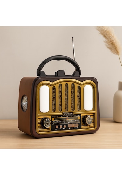 Şarjlı Bluetooth Fm Radyo Hoparlör Usb/tf Mp3, Nostaljik İbreli 43932962