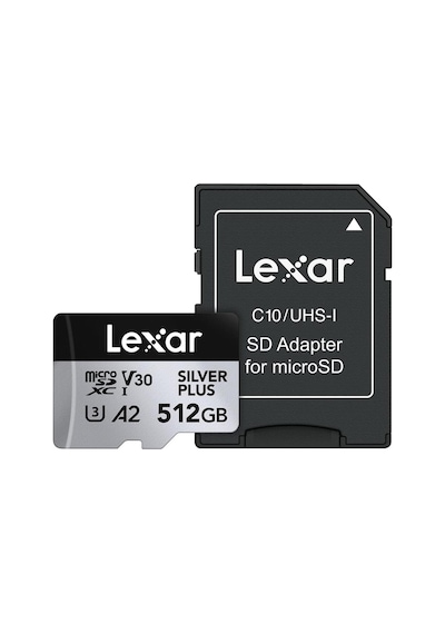 Professional 512gb 205 Mb/s Silver Plus Microsd Hafıza Kartı Siyah
