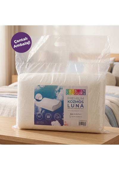 Mini Visco Bebek Yastığı Kozmos Luna Serisi Beyaz