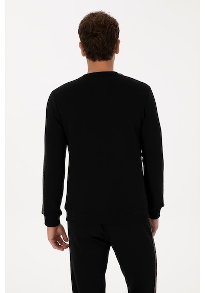 U.S. Polo Assn. Erkek Regular Fit Bisiklet Yaka Siyah Sweatshirt 50316363-VR046
