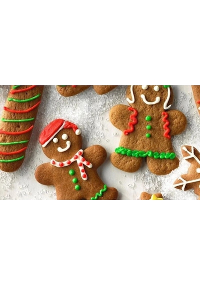 Yılbaşı Noel Gingerman Bebek Zencefilli Kurabiye Adam Kalıp Metal Kopat Metalik