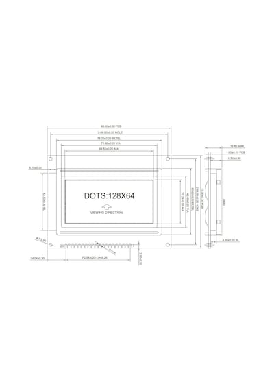 Alkatronik-12864B V2.0 Glcd Mavi Grafik Lcd St7920