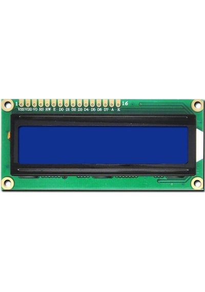 Lcd Ekran 1602 1602A 16X2 Mavi Led Aydınlatmalı