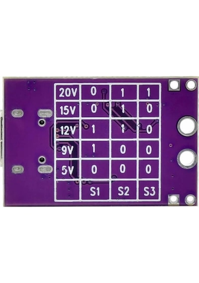 Pd/qc/afc Hızlı Şarj Adaptöründen Voltaj Yükseltici Modül Decoy 5v 9v 12v 15v 20v Sabit Voltaj