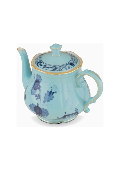 Ginori 1735 Çaydanlık Porselen 680ml Oriente Italiano Koleksiyonu Şık Desen Kapaklı Çaydanlıklar 186 Çok Renkli