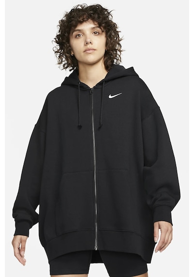 Nike Sportswear Essentials Oversize Fleece Full Zip Hoodie Kadın Geniş Kalıp Kapüşonlu Sweatshirt Siyah Siyah Nike Sportswear Essentials Oversize Fleece Full Zip Hoodie Kadın Geniş Kalıp Kapüşonlu Sweatshirt Siyah Siyah
