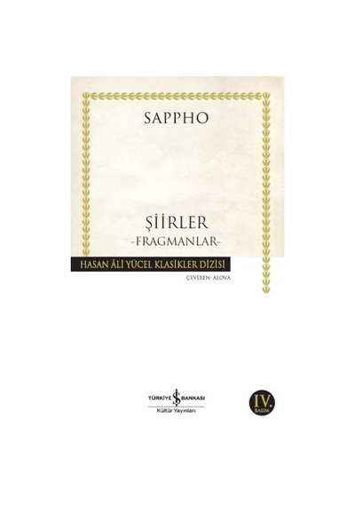 Fragmanlar-Hasan Ali Yücel Klasikle - Sappho - İş Bankası Kültür Yayınları