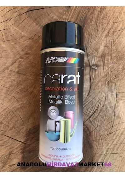 Motip Metalik Siyah Efekt Sprey Boya Metalik Oto Boyası 400 ML