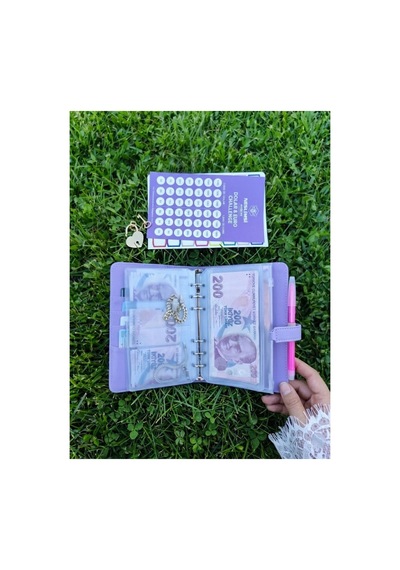 Bütçe Planlayıcı-birikim Ajandası-kilitli -lila Chalange Ve Sticker Hediyeli Çok Renkli