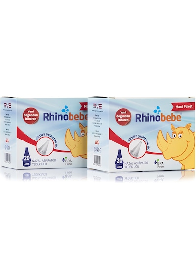 Rhinobebe Maxi Paket Nazal Aspiratör Yedek Ucu 2 x 20'li