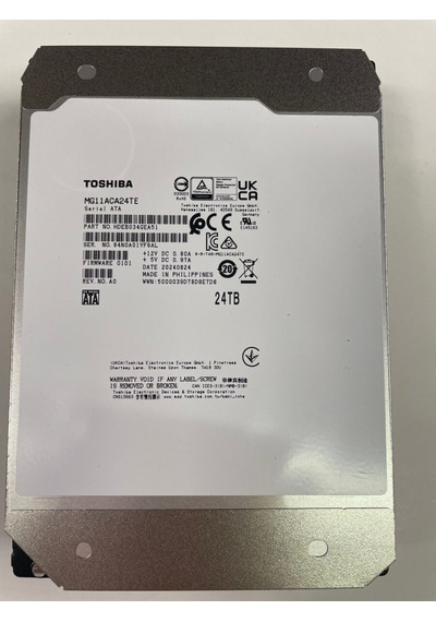 Toshıba Enterprıse, Mg11aca24te, 3.5&quot , 24tb, 1gb 7200 Rpm, 7/24 Güvenlik, Data Center, Nas, Server, Hdd Türkiye Distribütörü