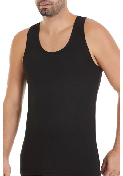 Yıldız Çamaşır Erkek Bambu Sporcu Likralı Atlet 490-491-492 - 3 Adet Siyah