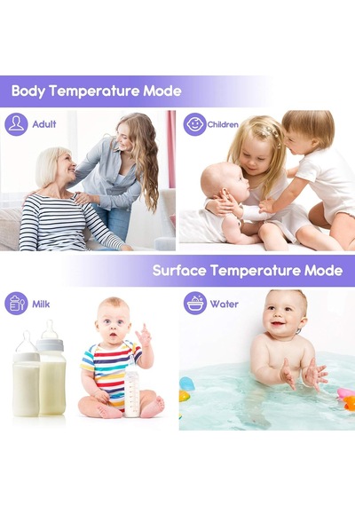 Dijital Temassız Ateş Ölçer Hafızalı Tabanca Model Kızılötesi Termometre, Bebek, Çocuk, Kedi, Köpek, Oda, Yemek Ve Ortam Isısı Ölçer, Pilli Kullanım Piller Kutuya Dahil Değildir