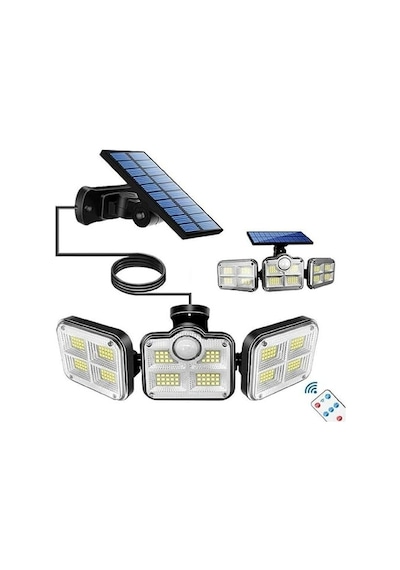 Solar Güneş Enerjili Hareket Sensörlü Bahçe Aydınlatma 10 Parça Siyah
