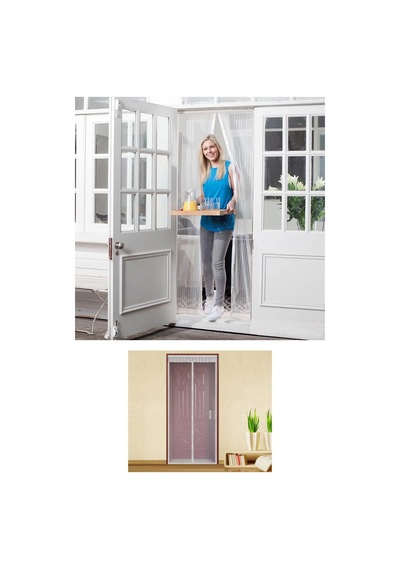 Pratik Manyetik Mıknatıslı Beyaz Kapı Pencere Sineklik Tülü 115 X 210 Cm