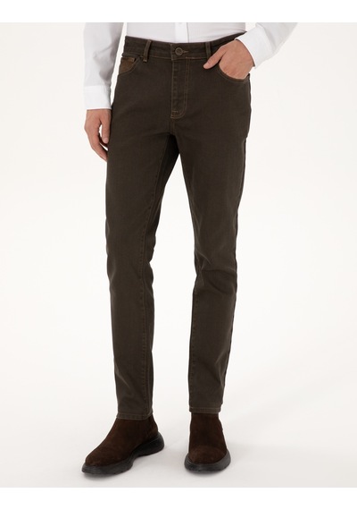 Pierre Cardin Kahverengi Slim Fit Jean Pantolon 50315302-vr163