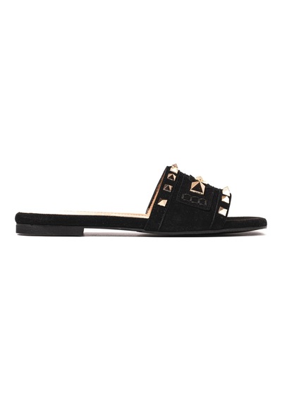 Black C03 Terlik Kadın 0197 394 Chiara Bellini Suede Black C03