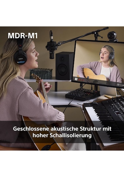 Sony Mdr-m1 Studio Kapalı Arka Kulaklık - Kablolu, Ultra Geniş Bant Oynatma 5hz-80khz , Stüdyo Kaydı Ve Karıştırma İçin İdeal, Hafif Tasarım 216g , 2 Çıkarılabilir Kablo İçerir, Siyah