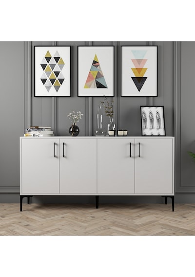 Kiev 160cm Konsol - Beyaz / Beyaz