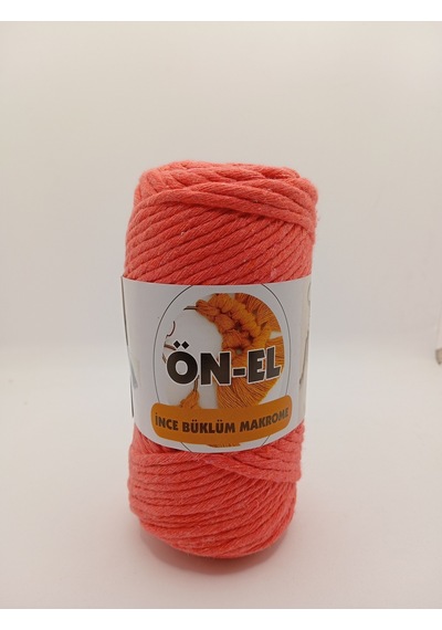 Ön-el Büklüm Taranabilir Makrome İpi - 250 Gr - Pembe