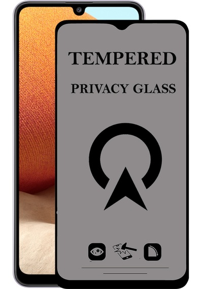 Samsung Galaxy A32 ile Uyumlu Tam Kaplayan Privacy Hayalet Temperli Ekran Koruycu Cam