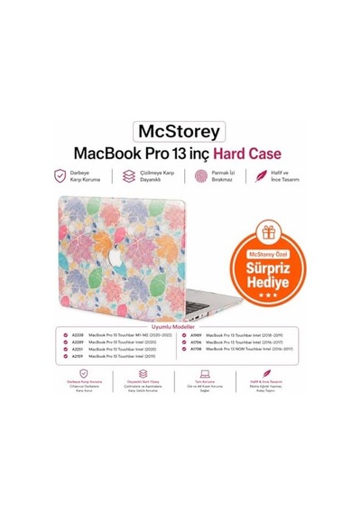 Macbook Pro 13 Deri Dokulu Kılıf A1706 A1708 A1989 A2159 A2251 A2289 A2338 M1 M2 Uyumlu İnce Hafif Sert Kılıf Koruyucu Kapak