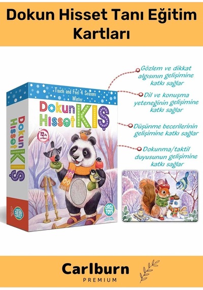 Özel Üretim Duyusal Gelişim Görsel Algı Eğlenceli Öğrenme Çocuk Hisset Tanı Kış Eğitim Kartları