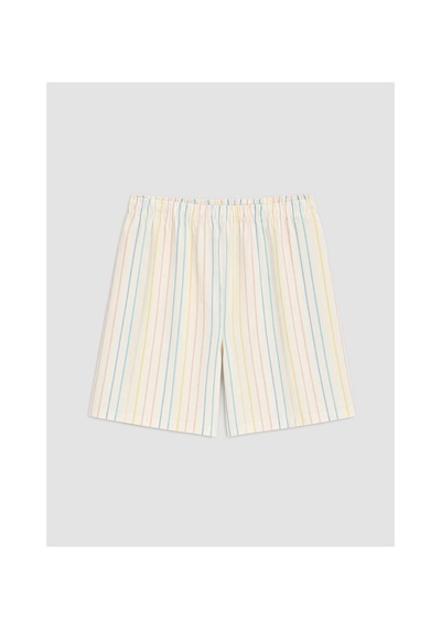 Lcw Young Ekru Bisiklet Yaka Kadın Şortlu Pijama Takımı