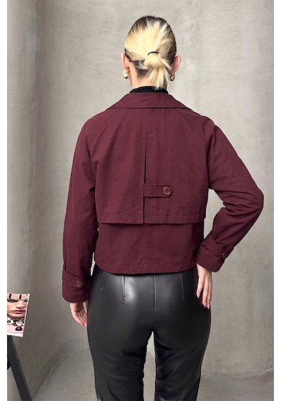 Olcay Kruvaze Oversize Ceket Bordo 8278