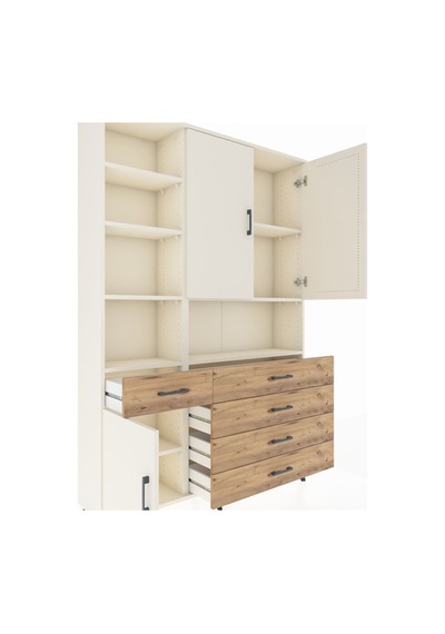 Arges Dolap 8 Raflı 5 Çekmeceli 3 Kapaklı 132x30x195 Aytaşı-aytaşı/çam Aytası/atlas Çam Arges Dolap 8 Raflı 5 Çekmeceli 3 Kapaklı 132x30x195 Aytaşı-aytaşı/çam Aytası/atlas Çam
