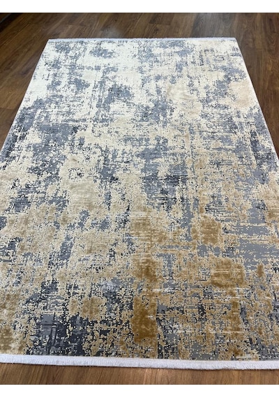 Bugo Concept Akrilik Viskon Grey Gold Makina Halısı 160x230 Diğer
