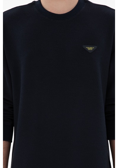 U.S. Polo Assn. Erkek Comfort Fit Bisiklet Yaka Lacivert Sweatshirt 50290777-VR033