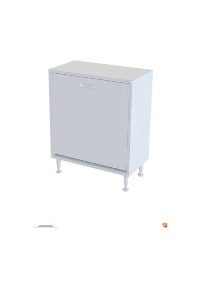 Söke 60 Cm 1 Gözlü Kirli Çamaşır Sepetli Çok Amaçlı Banyo Dolabı 60 Cm