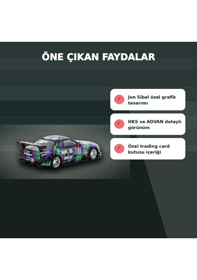 Jon Sibal Tasarımı 1/64 Ölçekli Nissan Skyline R32 Widebody Hks Setli Model Araba - Eco Lounge
