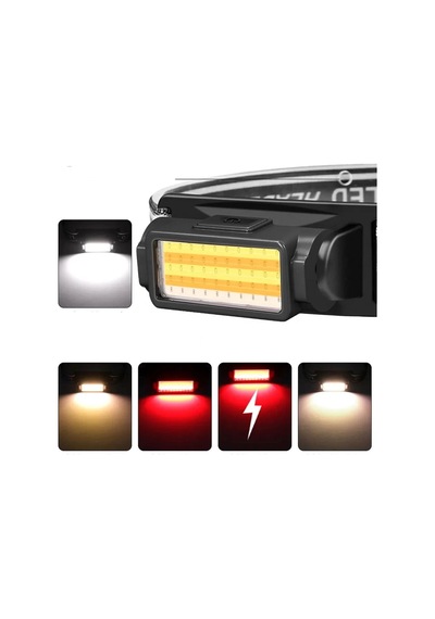 50 Cob Led Kafa Lambası Wt-650 Açık Kırmızı