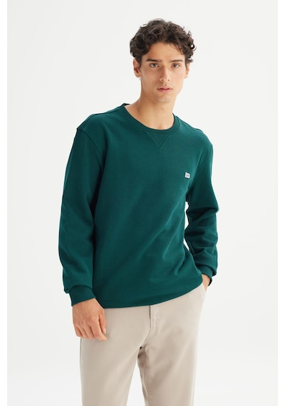 Lee Erkek Small Logo Sweatshirt Jadeforest Jadeforest