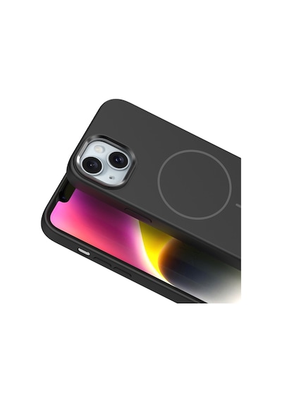 Apple Uyumlu iPhone 13 Kılıf M-safe Şarj Özellikli Metal Kamera Çerçeveli Mkst Edi Silikon Kapak - Mor Mor