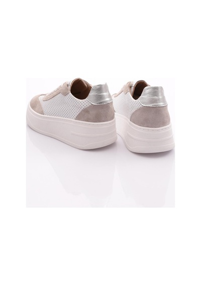 Dgn 476c Kadin Bağcikli Sneaker Ayakkabi Beyaz