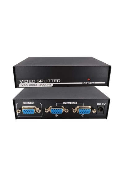 2 Port Vga Splitter 200 Mhz 1 Giriş 2 Çıkış Video Ekran Çoğaltma
