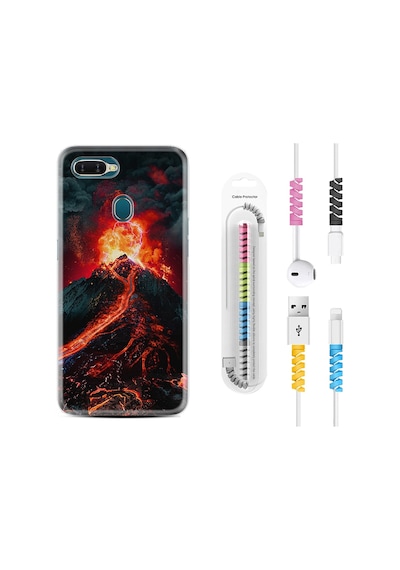 Oppo Ax7 Kılıf Kablo Koruyuculu Yanardağ 16Mate10Lite