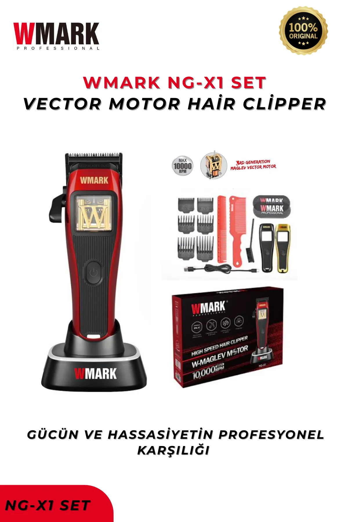 Wmark Ng-x1 Profesyonel Şarjlı Saç Kesme Makinesi Vector Motor 3 - 4 Saat Wmark Ng-x1 Profesyonel Şarjlı Saç Kesme Makinesi Vector Motor 3 - 4 Saat